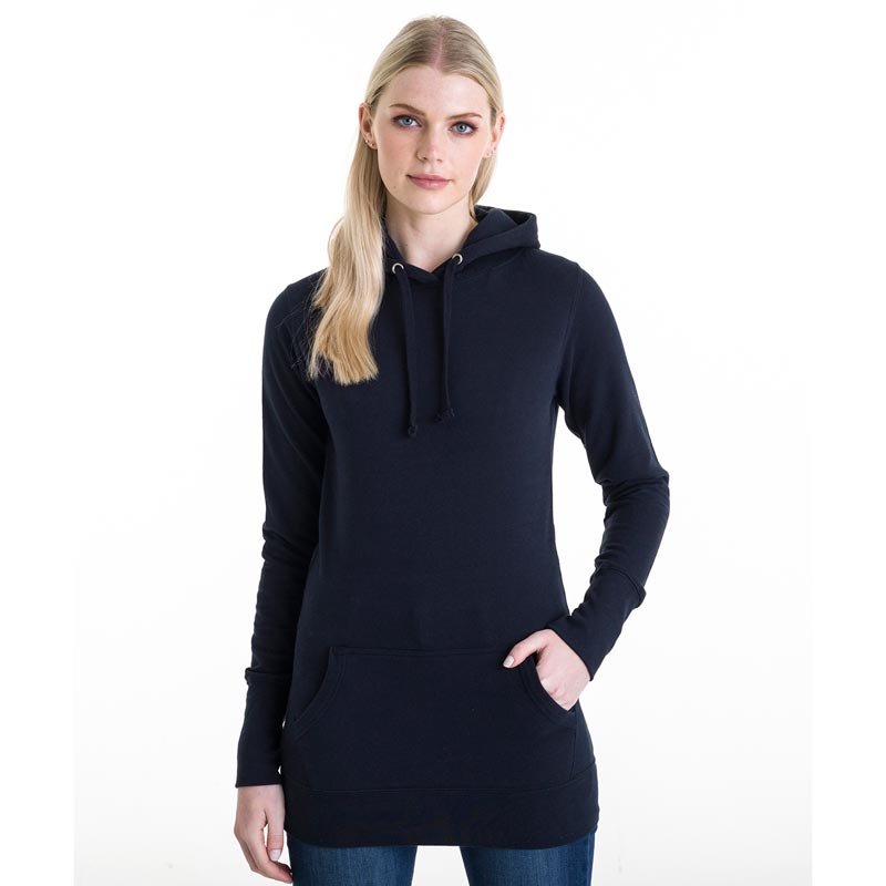 Women's longline hoodie - Heather Grey XS